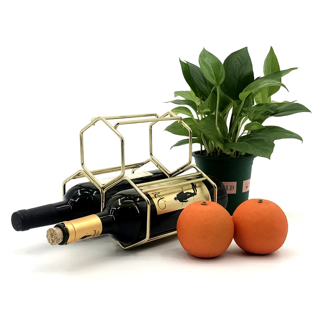 New Original Wine Flight Holders Shelves Chrome Plated Iron Wire Wine Storage Rack Wine Bottle Boxes With Glass Holder Chain