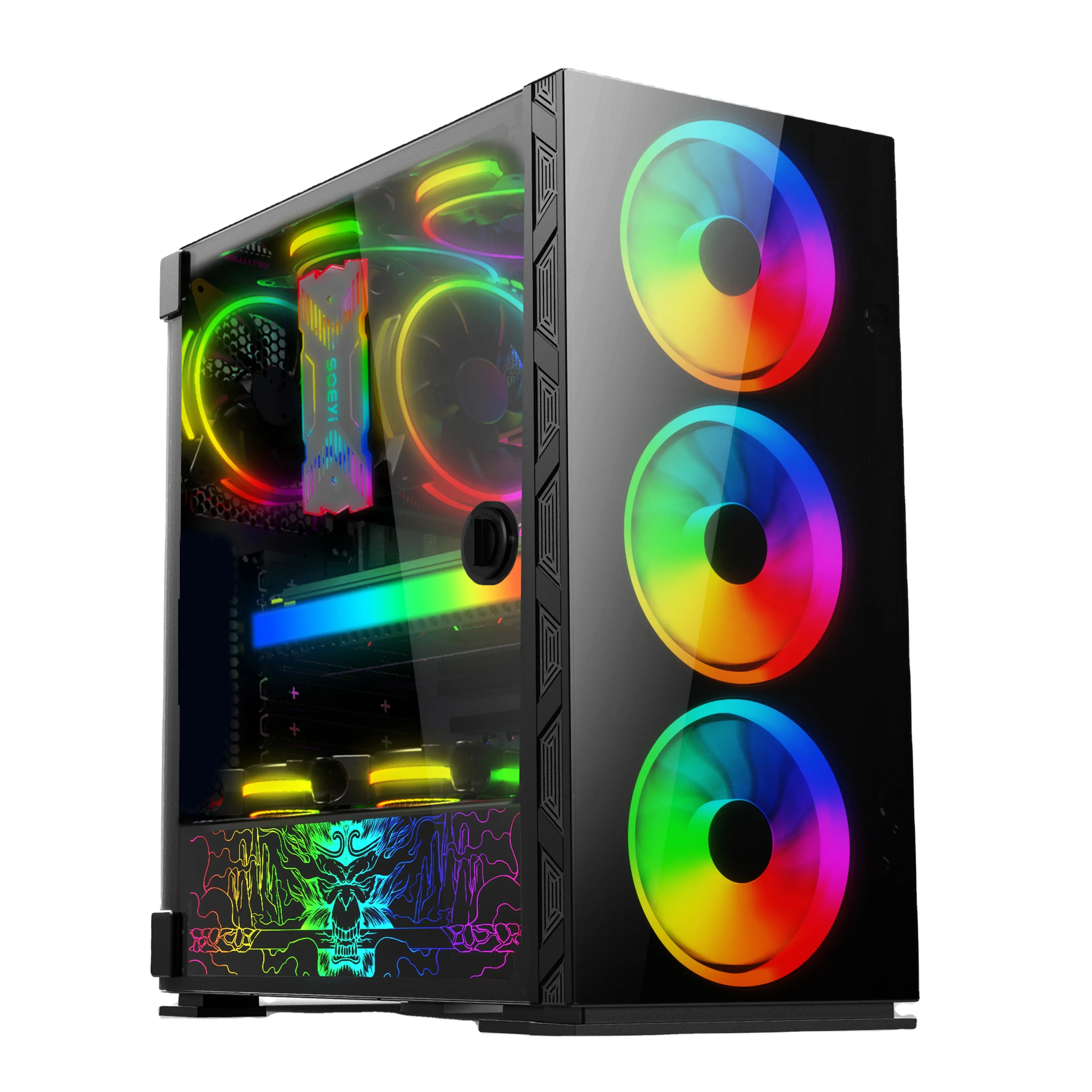 Компьютерный корпус & Tower ATX/Micro ATX/ITX игровой компьютерный корпус ПК с вентиляторами ARGB