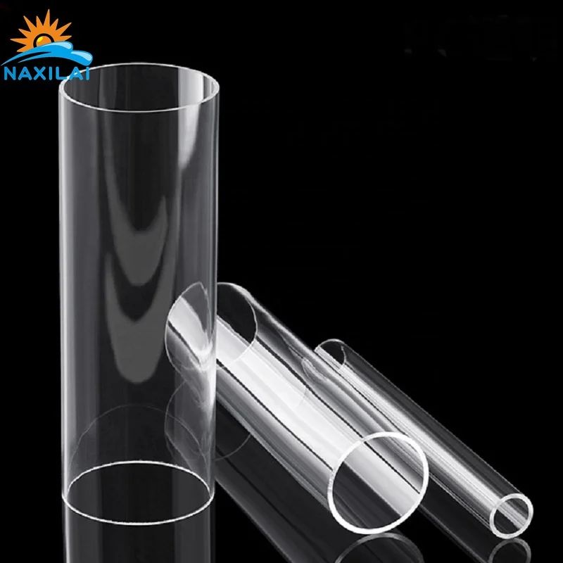 Naxilai China Cheap Rounded Tubos De Acrilico Transparent Plastic Polycarbonate Tube PVC ABS Pipe clear extruded acrylic tube