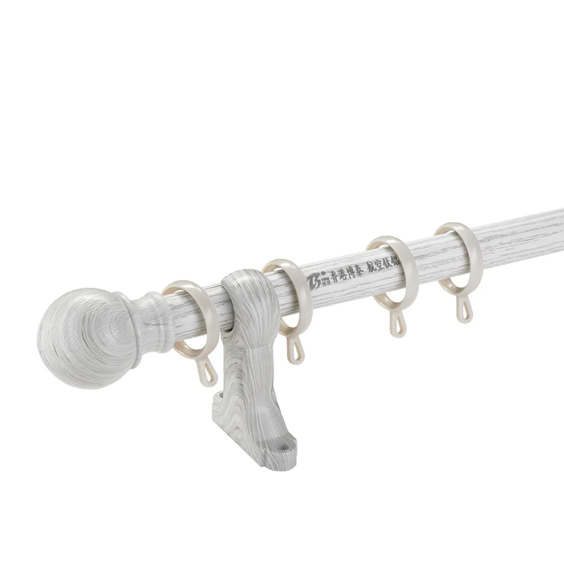 alloy curtain pole home decoration  China Manufactures Curtain Rod Price wood grain curtain rod