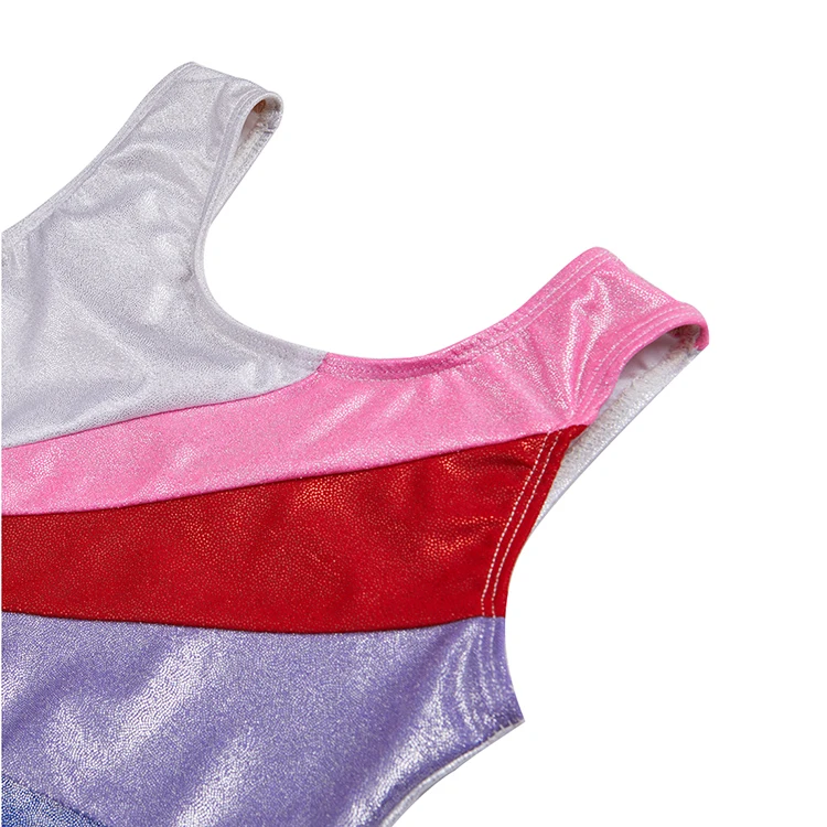 Wholesale Colorful Sleeveless Gymnastic Leotard Dance Training Tank Leotard for Girls Children Kids and Adult Stage & Dancerwear