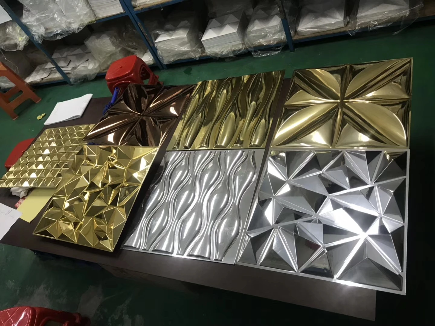 Customized Color Electroplating 3D PVC Wall Panel For Hotel & Night Club