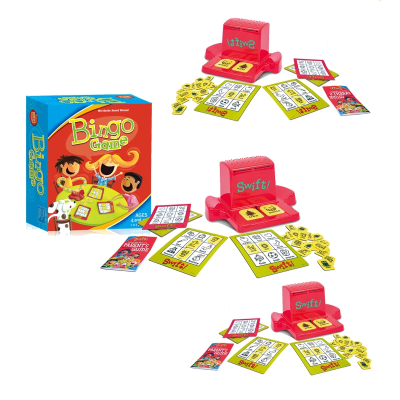 Learn vocabulary see pictures know things parent-child board game bingo game for kids