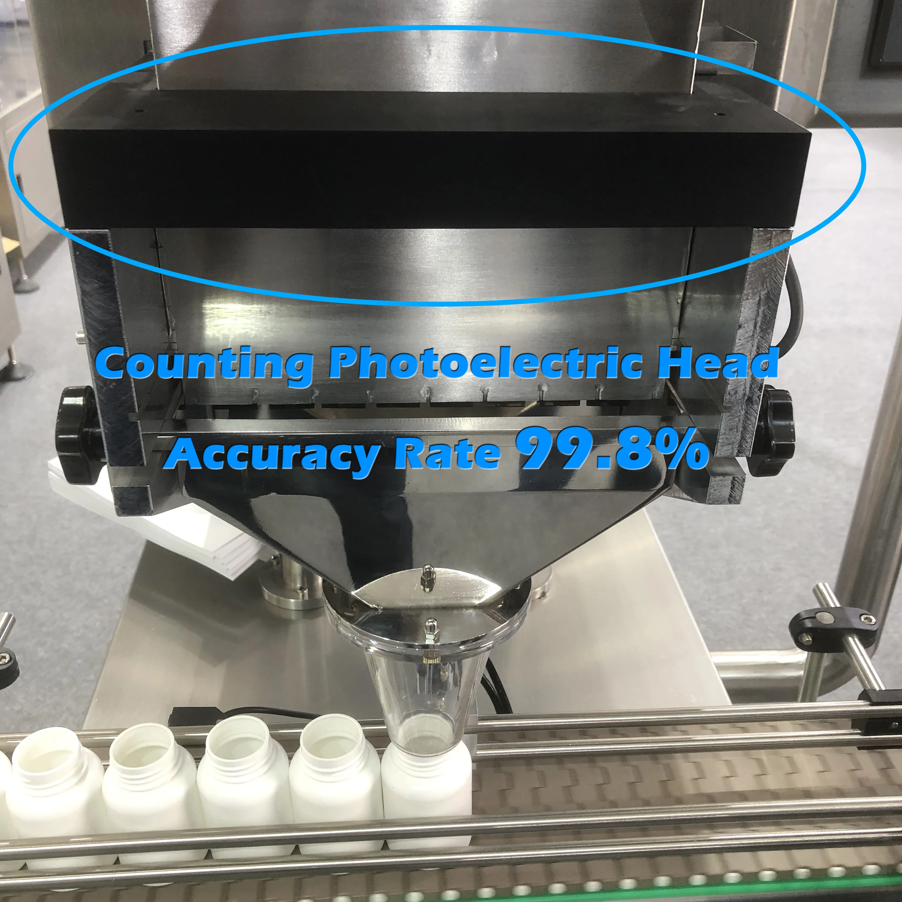 16 Channel 20-80 Bottle/min Automatic Capsule Tablet Counting And Bottle Filling Machine