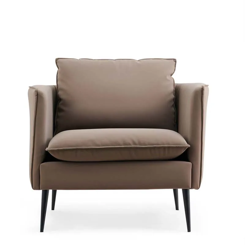 single seater couches living room furniture china brown leather sectional sofa set for home or office
