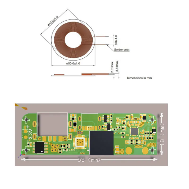 Быстрое Беспроводное зарядное устройство Qi мощностью 15 Вт 4000 мАч батарея большой емкости 1 Катушка Мобильная мощность CE FCC ROHS сертифицированная США розетка для