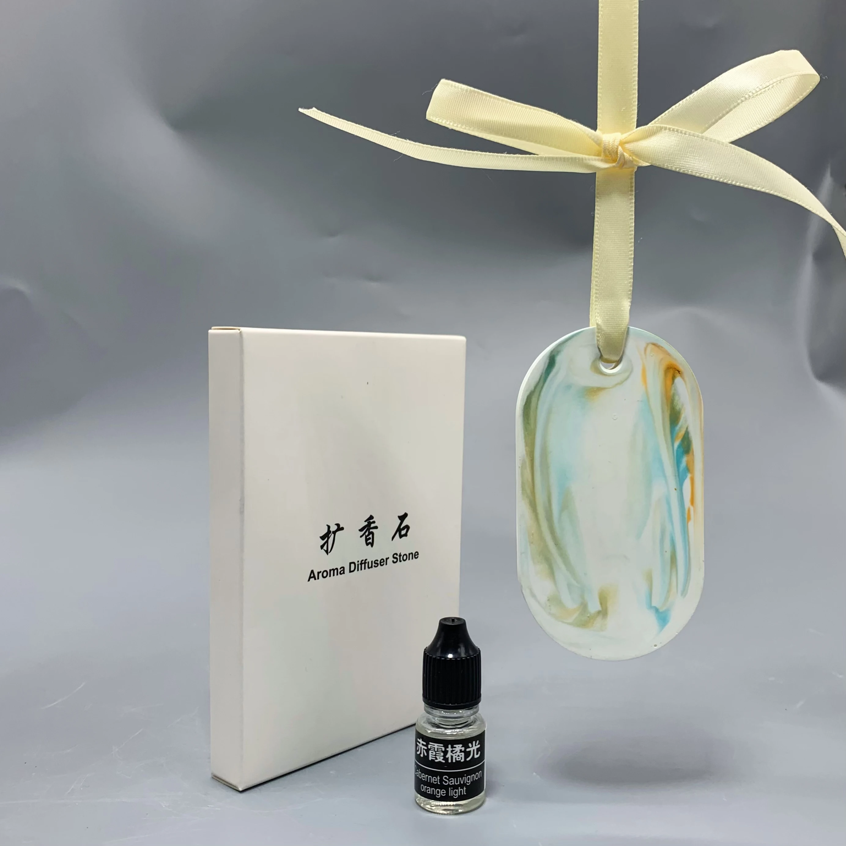Wholesale Scented Pendant Car Rearview Mirror Pendant Diffuser Hanging Air Freshener Aroma Stone Fragrance Perfume Oil Diffuser