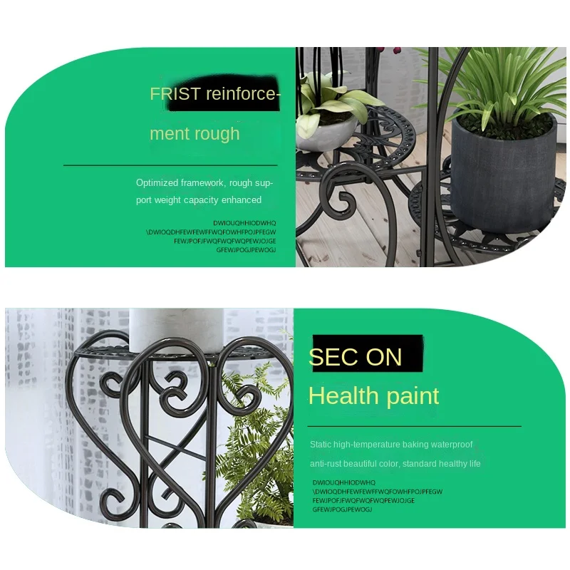 Flower pot shelf New Arrival Foldable Multi-layer Metal Flower Display Outdoor Space Saving Storage Flower Stand