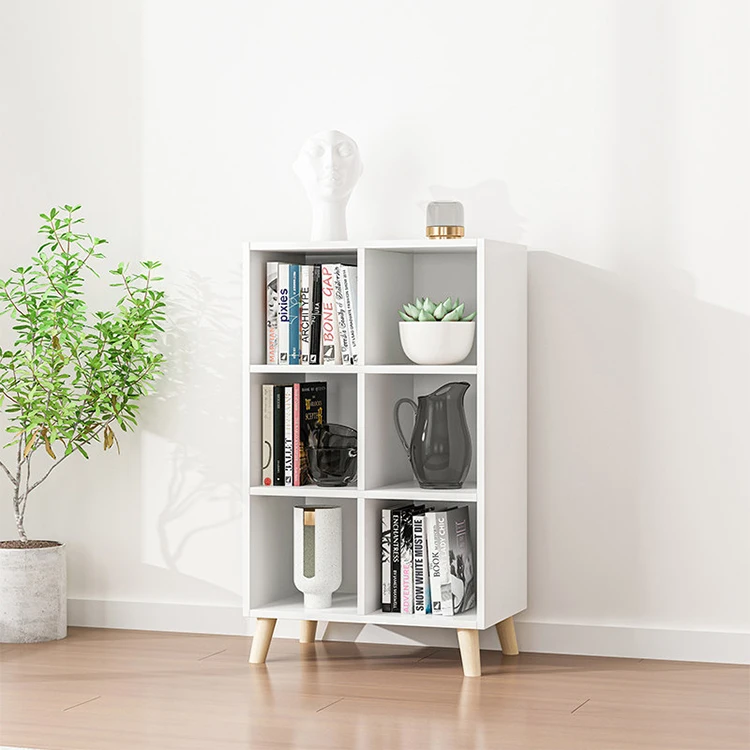 Living room furniture cube book shelf office wooden bookshelf modern white bookcase shelf