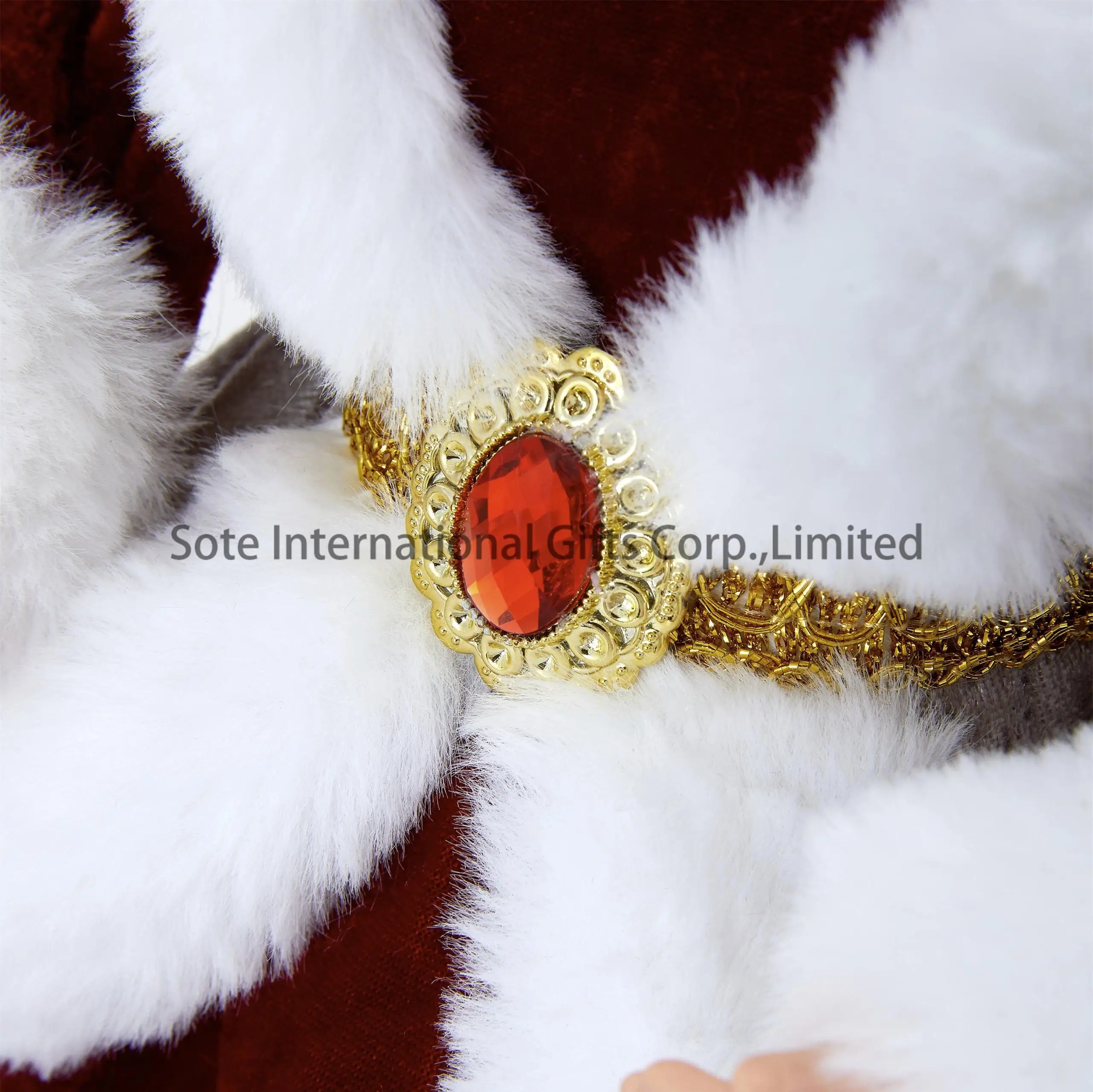 SOTE New Design Red Electric Toy Ded Moroz Plush Doll Musical Snow Girl Dancing Figurines Ideal Gifts For Child Russian New Year