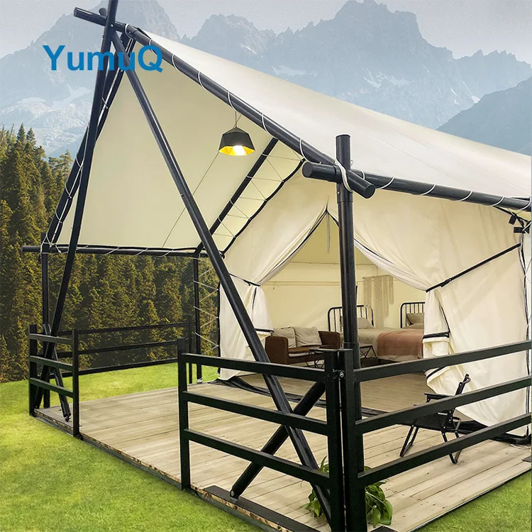 YumuQ 900D Oxford Resort Tents Luxury Hotel Style for Family Outdoor Camping 5-8 Person