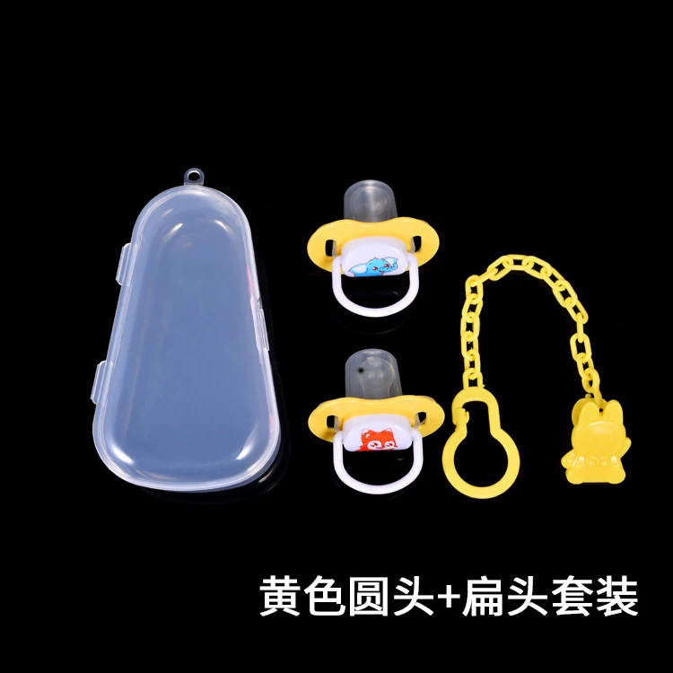 Wholesale 3-in-1 Cute Animal Design Toddler Baby Pacifier Nipple Set With Anti-Lost Clip For Babies