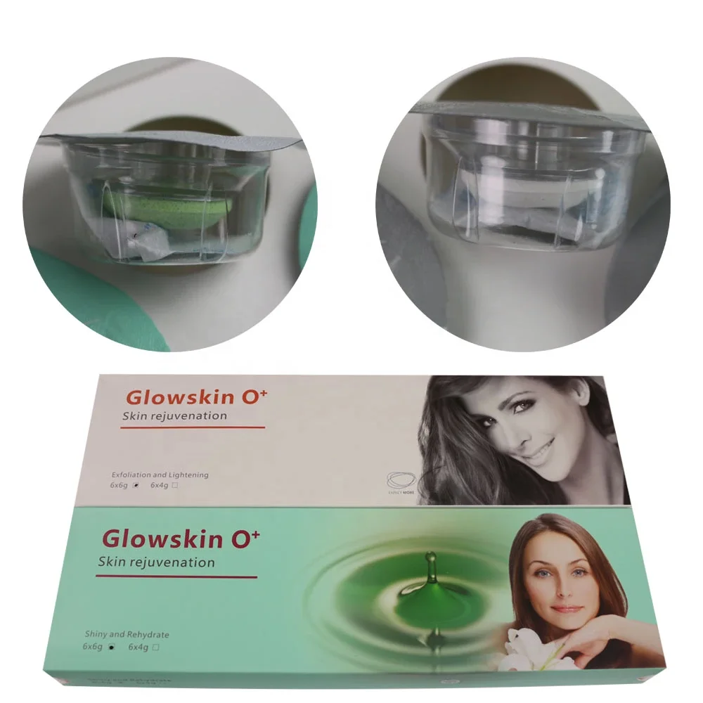 Glowskin Capsule Green Kit Skin Rejuvenation Kits Capsules CO2 Tightening Shiny and Exfoliation gel spa Product