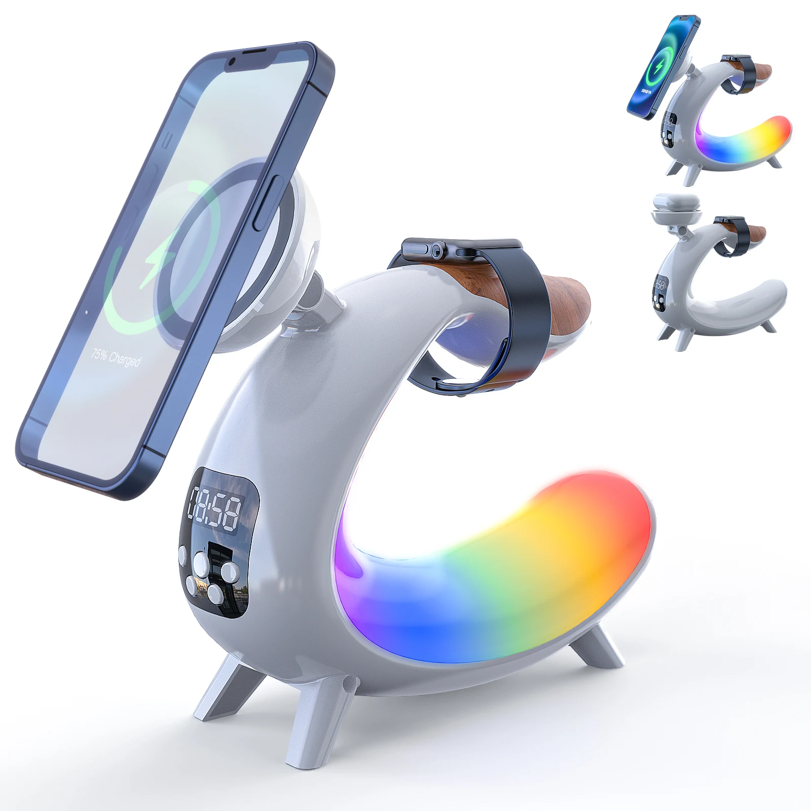 LED night light atmosphere light wireless charging creative Smart Light Sound Led Table Lamp