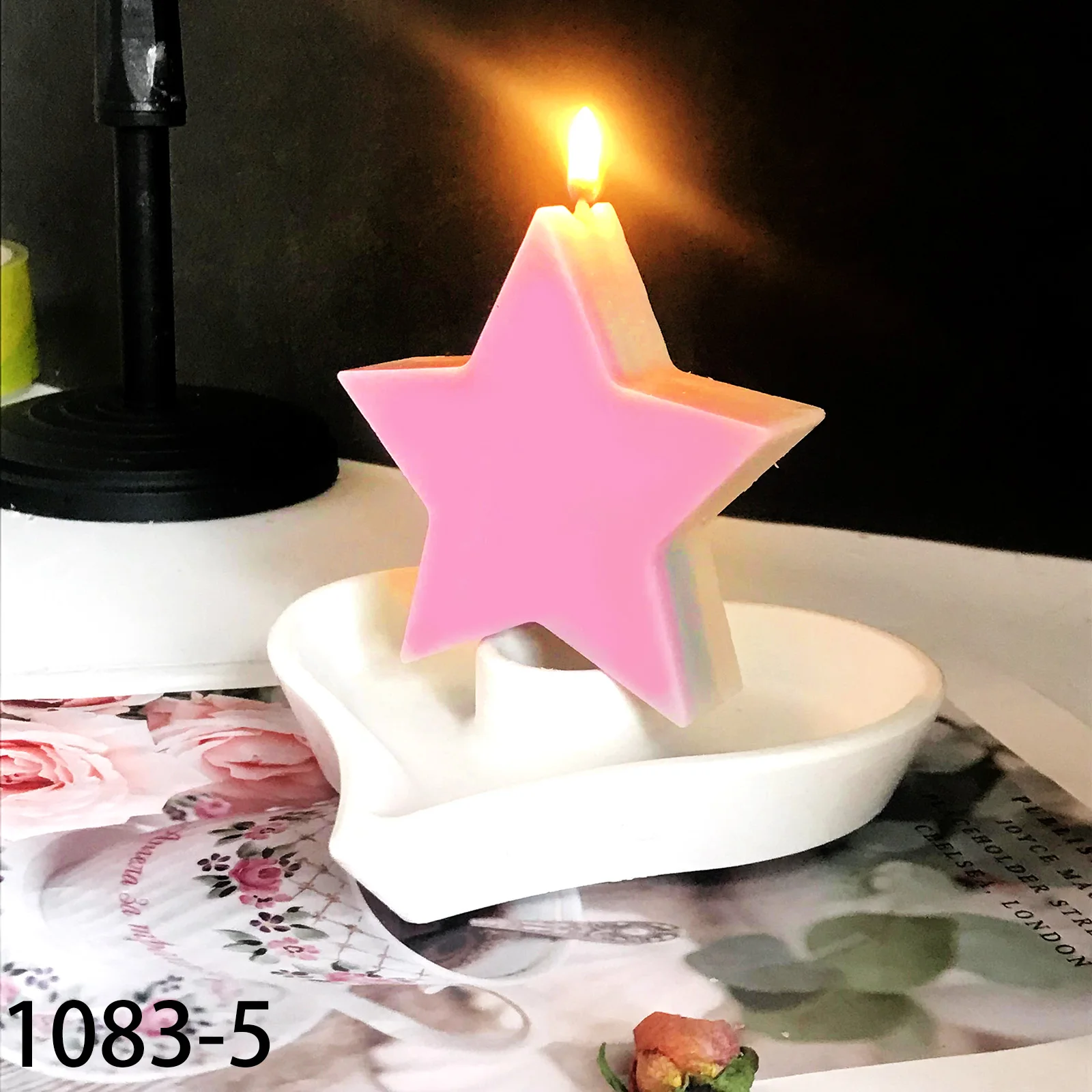 L1083-5 оптовая продажа, ароматические свечи в форме звезды, роскошные для благословения дома и очищения, натуральный соевый воск с отрицательной Энергией