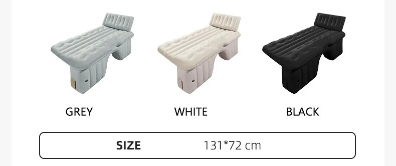 2024  Thickened Camping Car Universal SUV Air Pump 2 Pillows Travel Bed Backseat Suv Air Mattress Sleeping Inflatable Air Bed