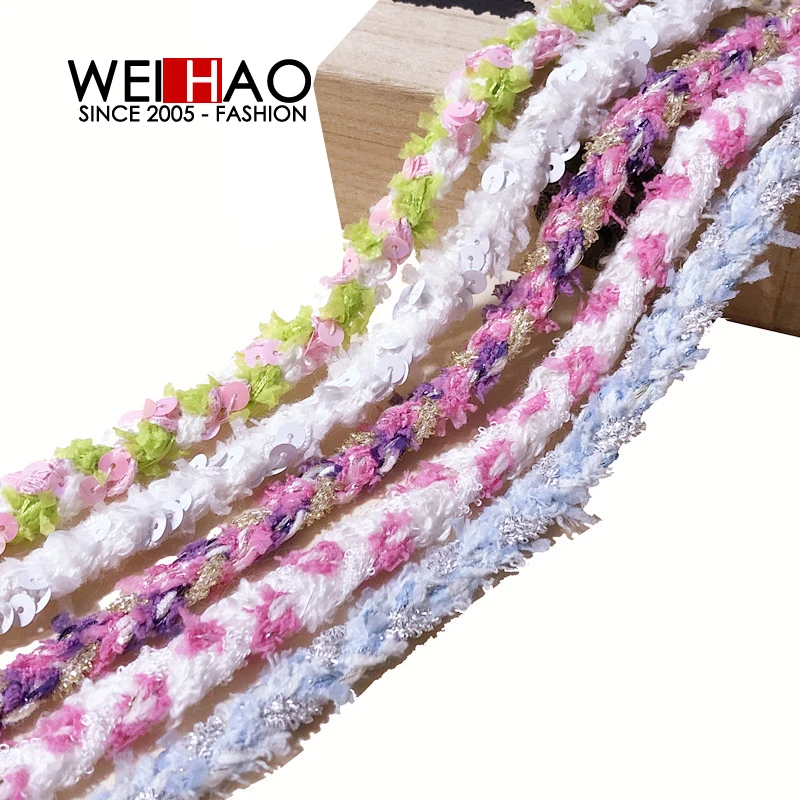Small Fragrant Tassel Lace For Clothing Decoration Trim Ribbon for Clothes Style Webbing  Ethnic lace trims