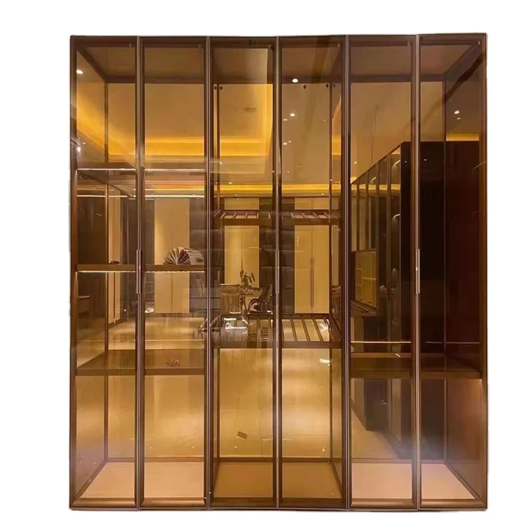 Минималистичный стеклянный шкаф, современная стеклянная дверь, шкаф