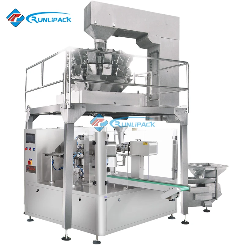 Doypack Stand Up Pouch Almond Cashew Nut Fill Sealing Microwave Pop Corn Popcorn Bag Packing Machine