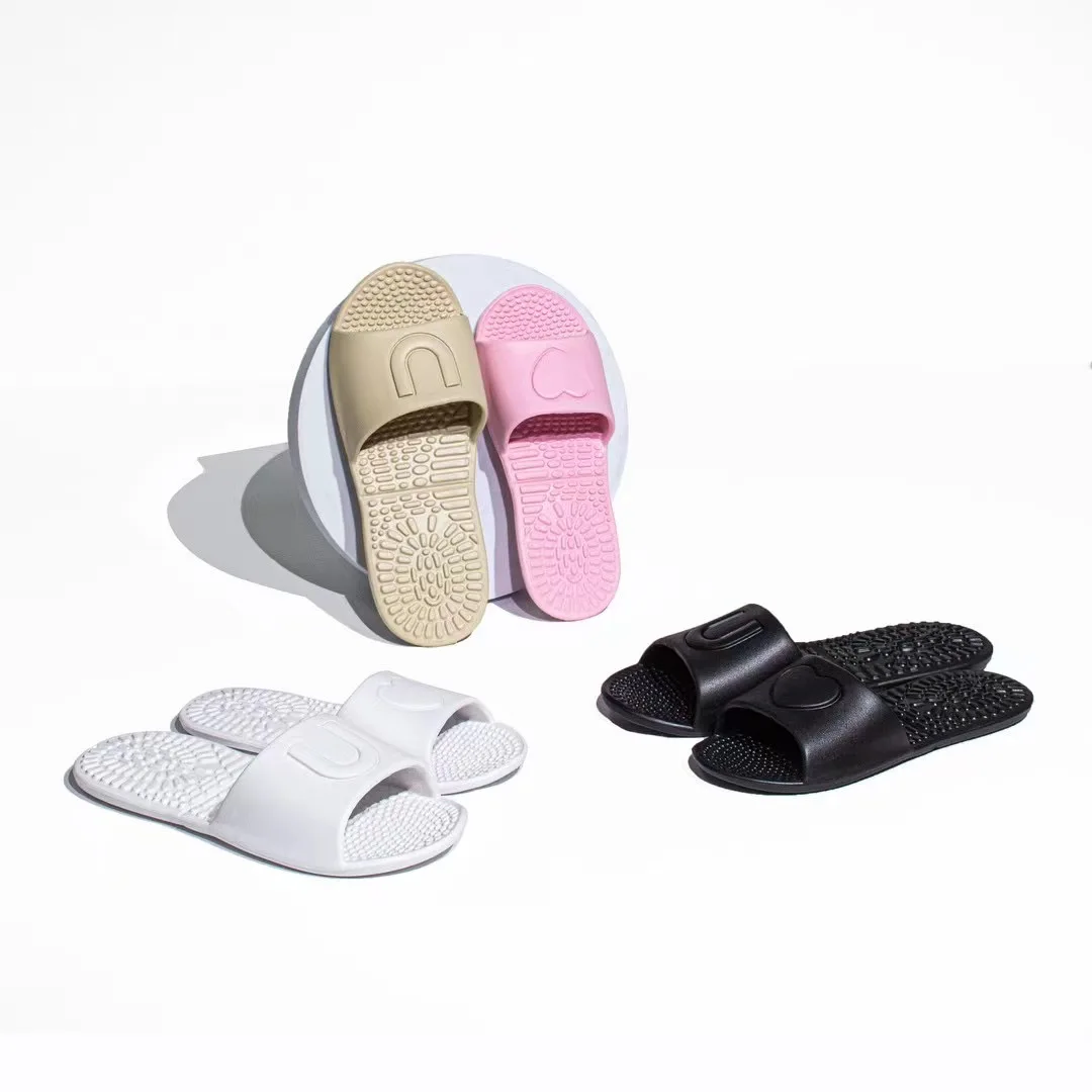 Summer couples indoor bathroom bath flip-flops with thick soles slides slippers
