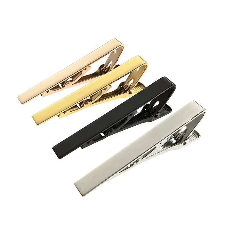 In stock Tie Clip Amason Hot Selling Men 55mm Glossy finish Custom Logo Metal Stainless steel