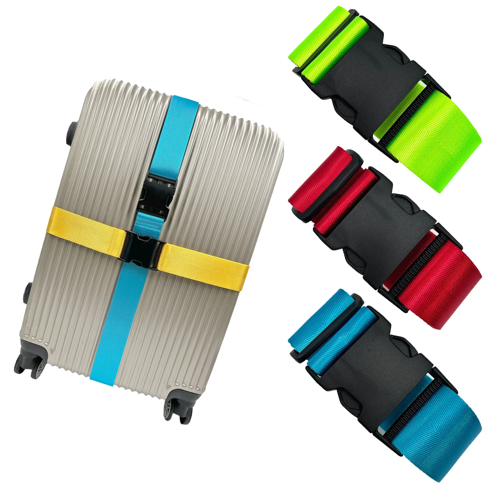 Wholesale Bulk Printed Adjustable Travel Luggage Belt Custom Logo Personalized suitcase Strap