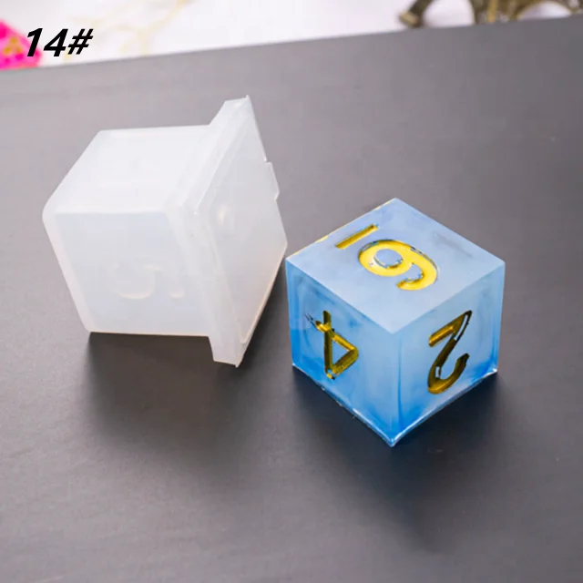 DLR313 Factory custom wholesale DND Gamer Dice silicone dice mold for resin crafts DIY