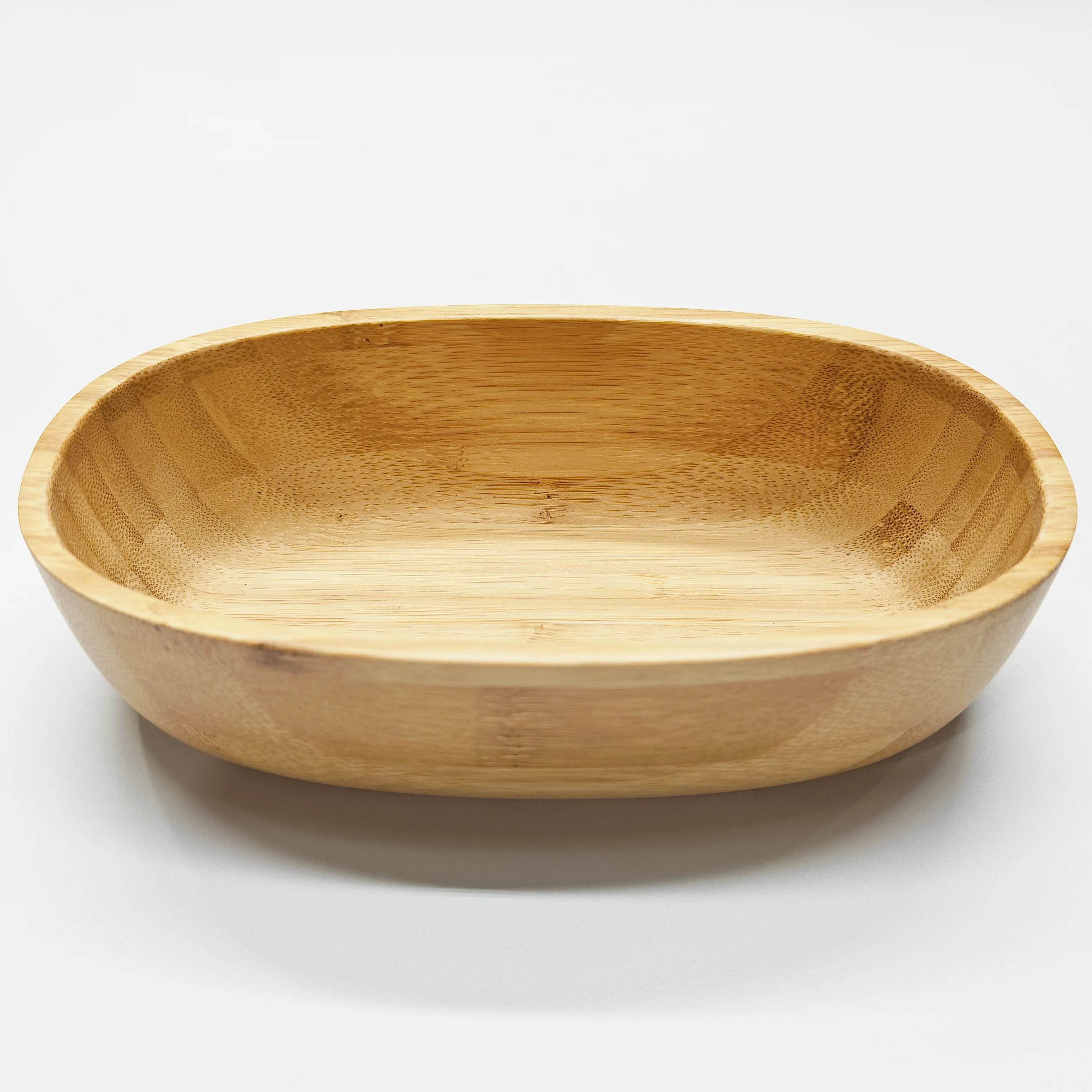 Bamboo Wood Salad Bowl Serving Bowl for Fruits Natural Bamboo Serving Dish Dinnerware