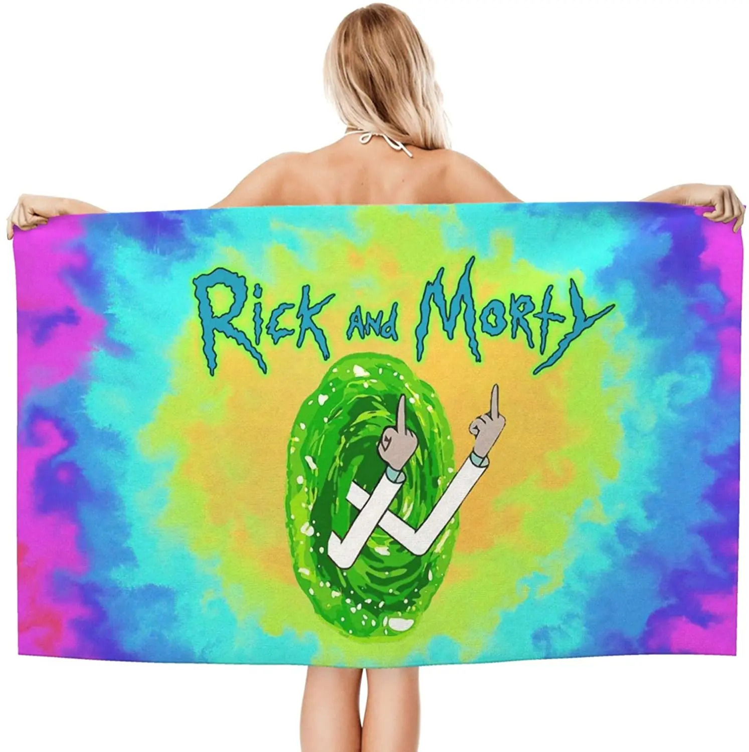 
Custom cartoon Dry Beach Towel 3D Printed Microfiber Travel Towel for Beach, Pool Gym, Camping, Yoga, Picnic 