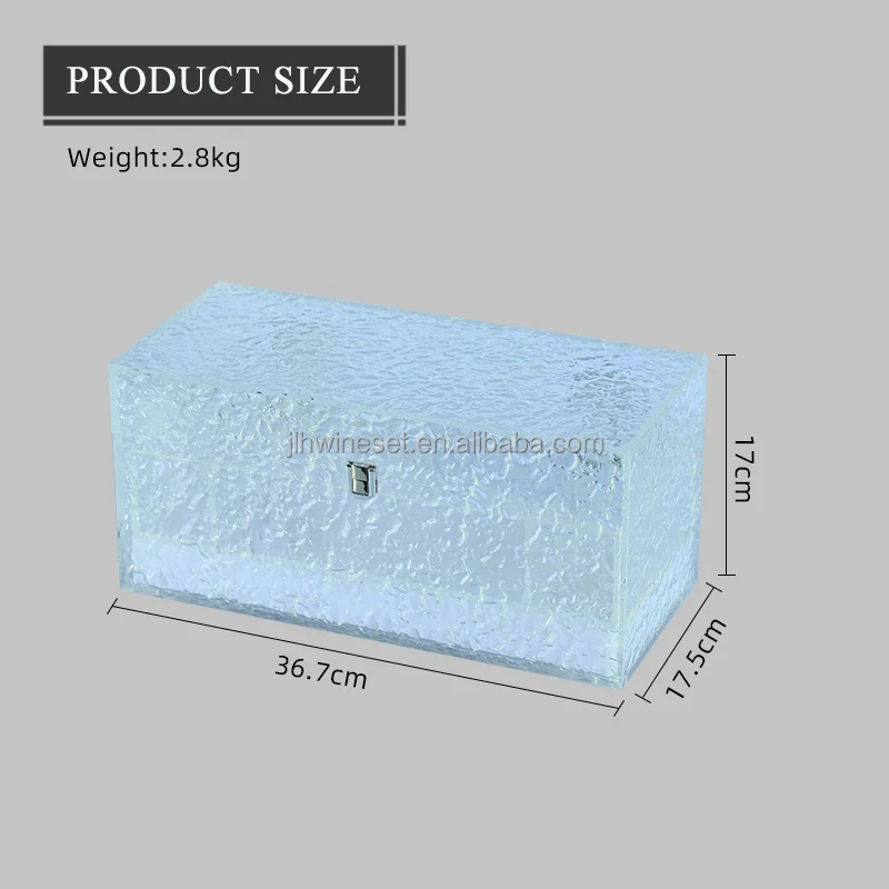 bar suppliers illuminated led glow light up Acrylic Champagne Bottle display presenter box LED liquor box LED wine suitcase