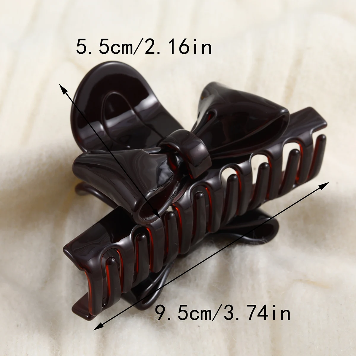 fashion beige ivory colour basic  custom acetate hair claw  bows hair claw clip for women