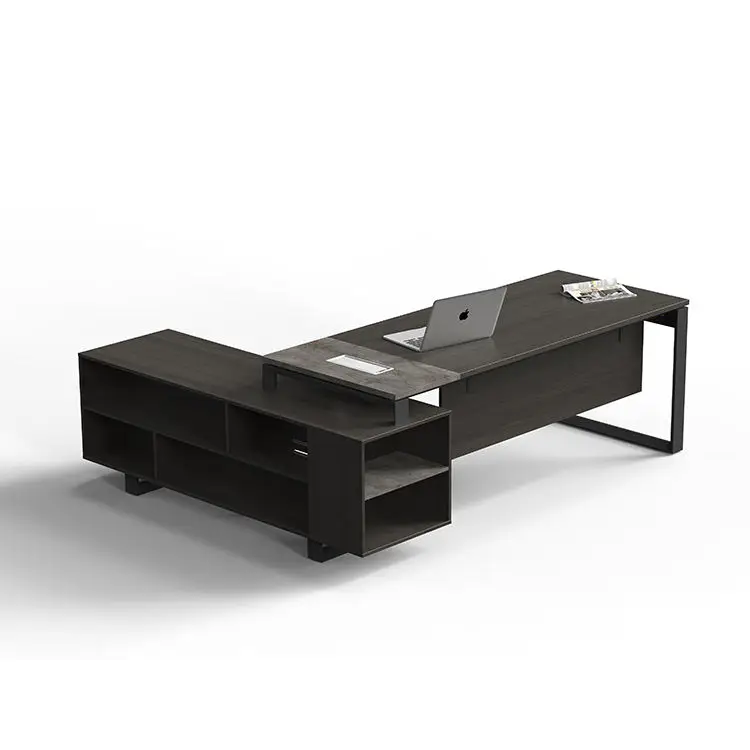 High end luxury modern office furniture director desk boss ceo manager executive office table with filing cabinet mode