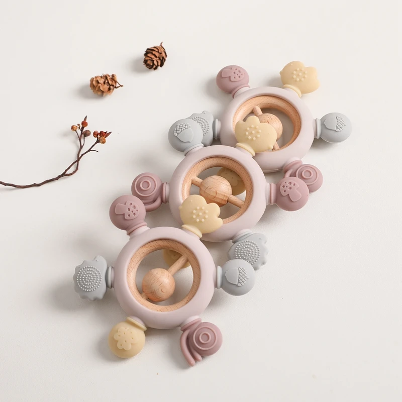 Exclusive Silicone Forest Baby Teether Baby Soothing Toy Baby Silicone Teether Ring
