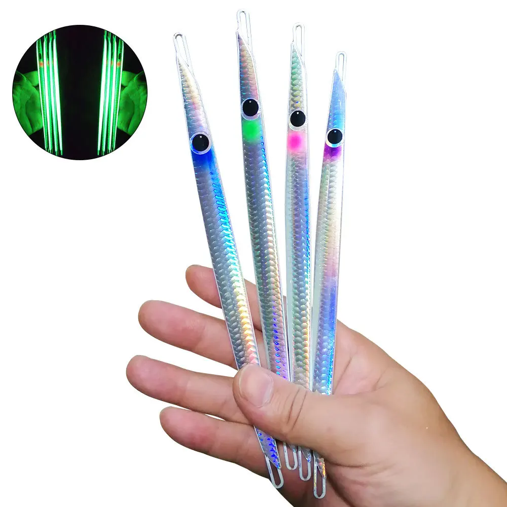 Fast sinking and fast jigging sea fishing luminous lead fish road sub-bait 80g100g hot sell lure