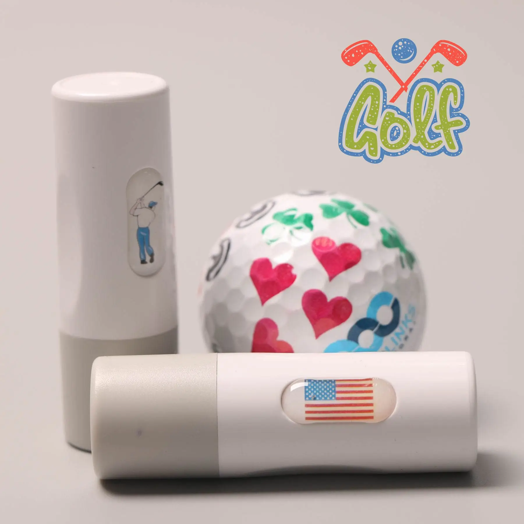 Personalized golf balls stamper quick drying ink plastic golf ball stamper