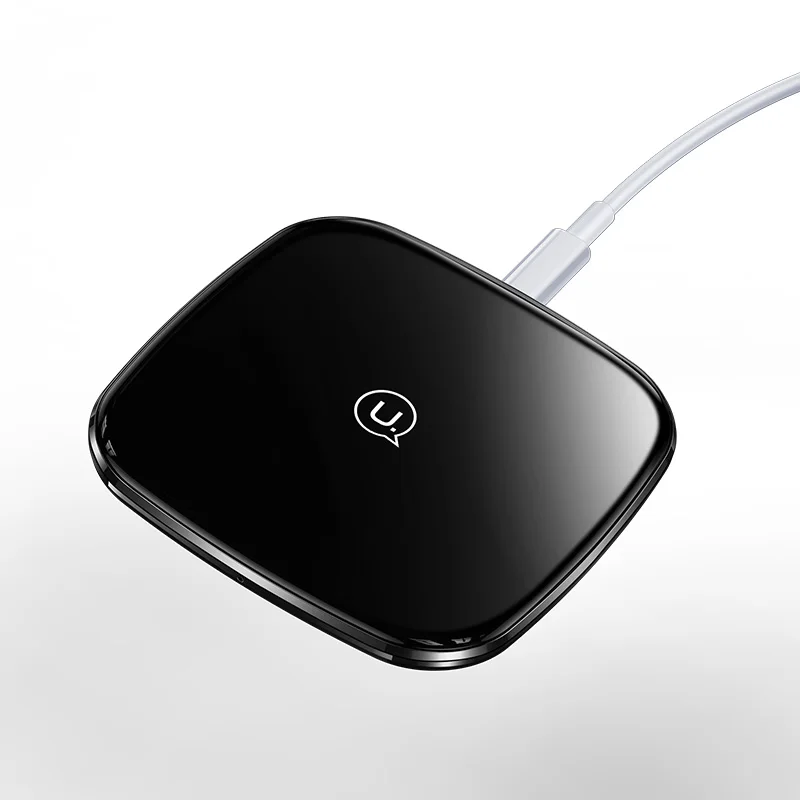 USAMS 2021 горячая Распродажа CD154 цинковый сплав ультра-тонкий Быстрая зарядка 15 Вт беспроводной держатель зарядного устройства для телефона