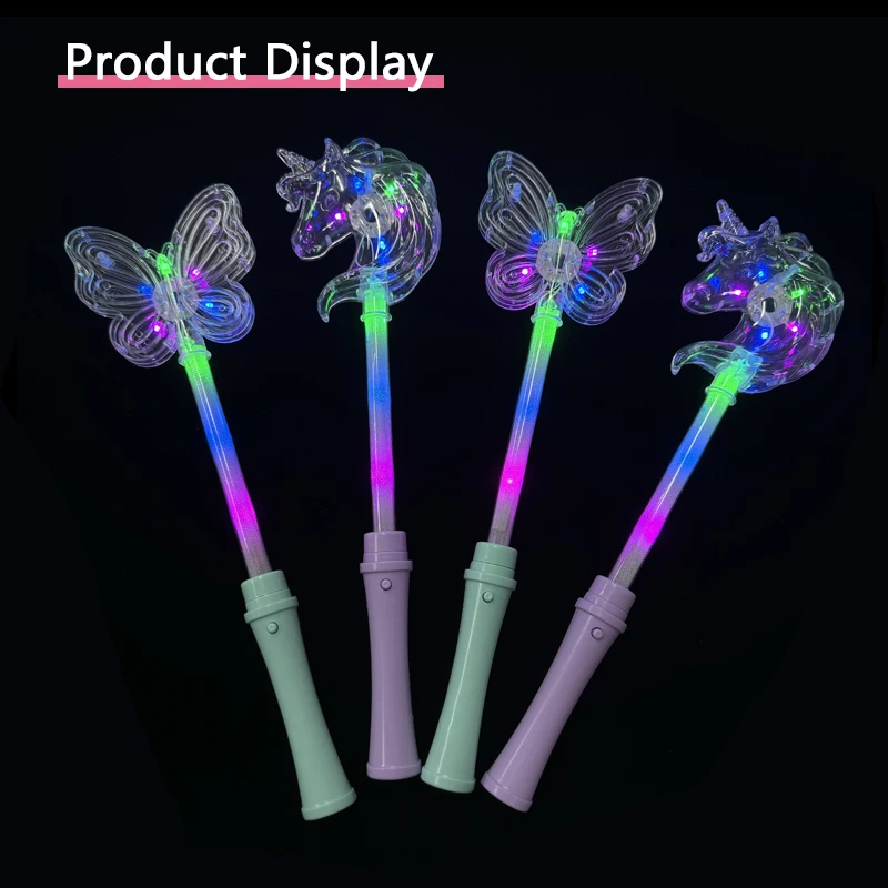 New 8 LED Butterfly Glow Sticks Concert Party Flash Wands Glow in Dark Light up Led Butterfly Glow Stick