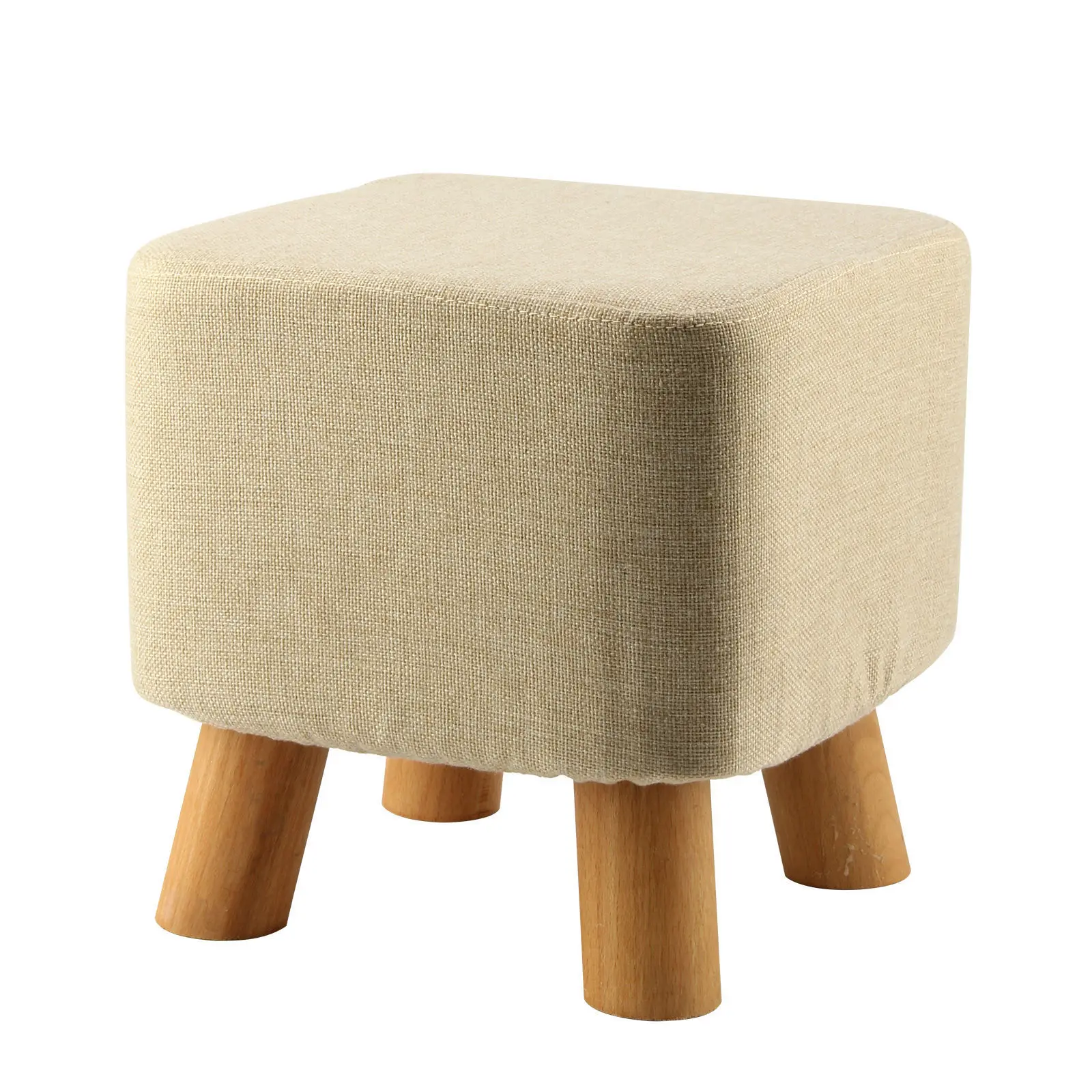Pouffe solid small wood stool knitted Modern Ottoman Stool Boho Design Pouf Woven Tufted Moroccan Foot Stool Poufs