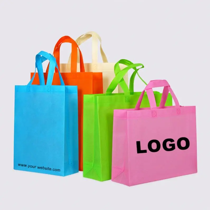 Recycling Shopping Tote Reusable Spunbond Bag Support Custom Logo Non Woven Bag