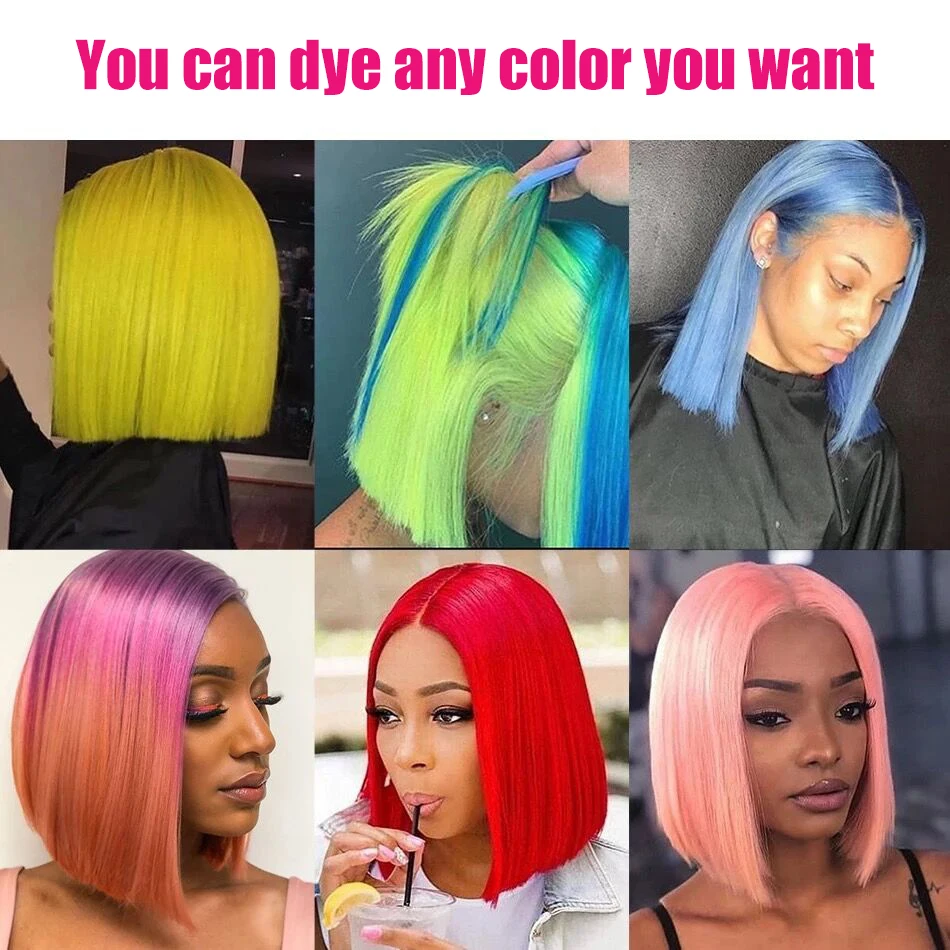 13x4 human hair lace front wig bob 613 & brown glueless wigs human hair lace front short pixie cut bob wigs human hair for women