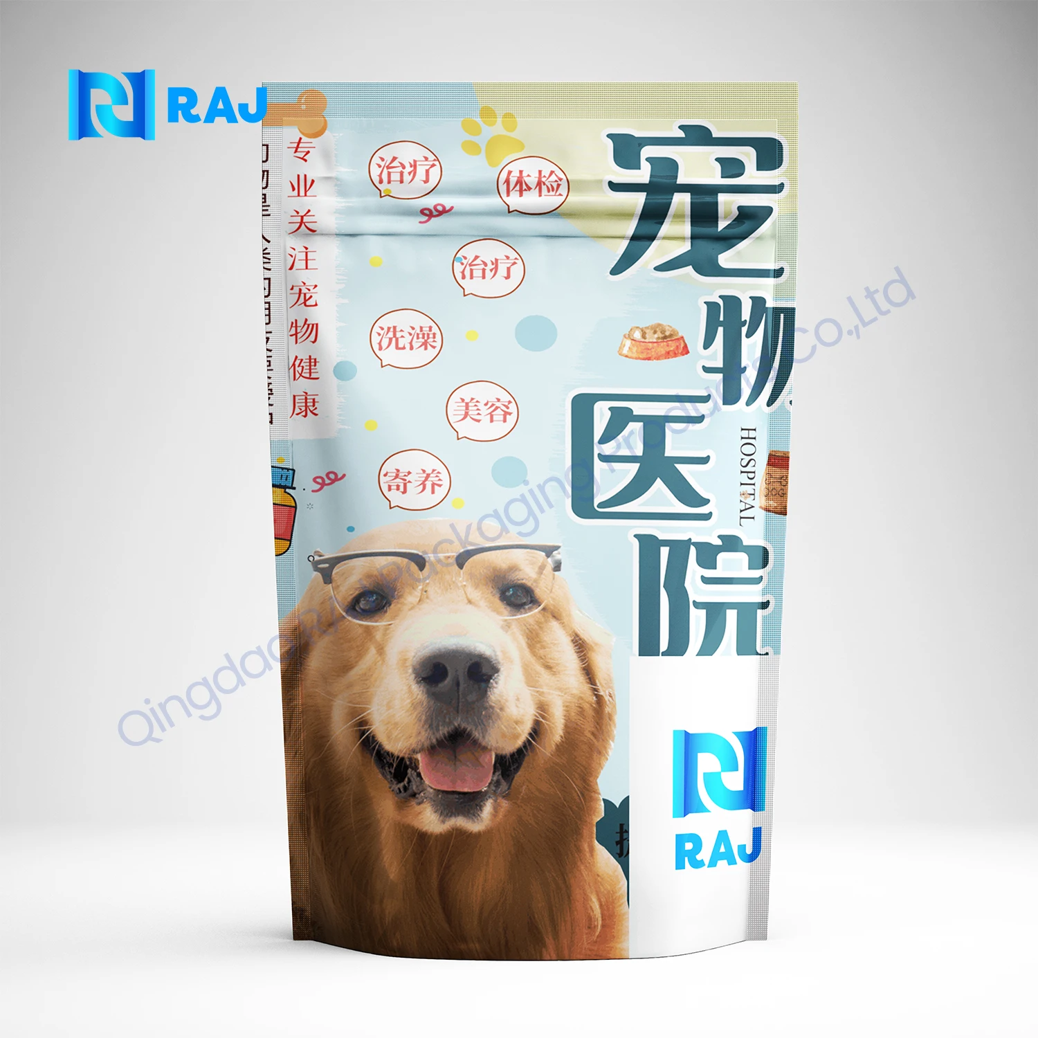 Customized Pet Dog Cat Snack Cookies Jerky Food Stand Up Pouch Packaging Ziplock Bag For Freeze Dried Wet Dog Treats