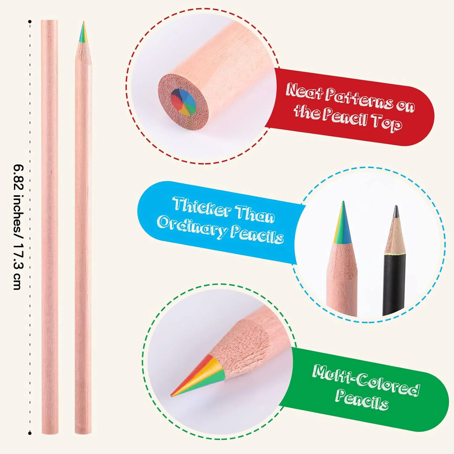 cheap price Rainbow 4 Colors Lead Wooden Pencil For Kids Student Stationery Gift