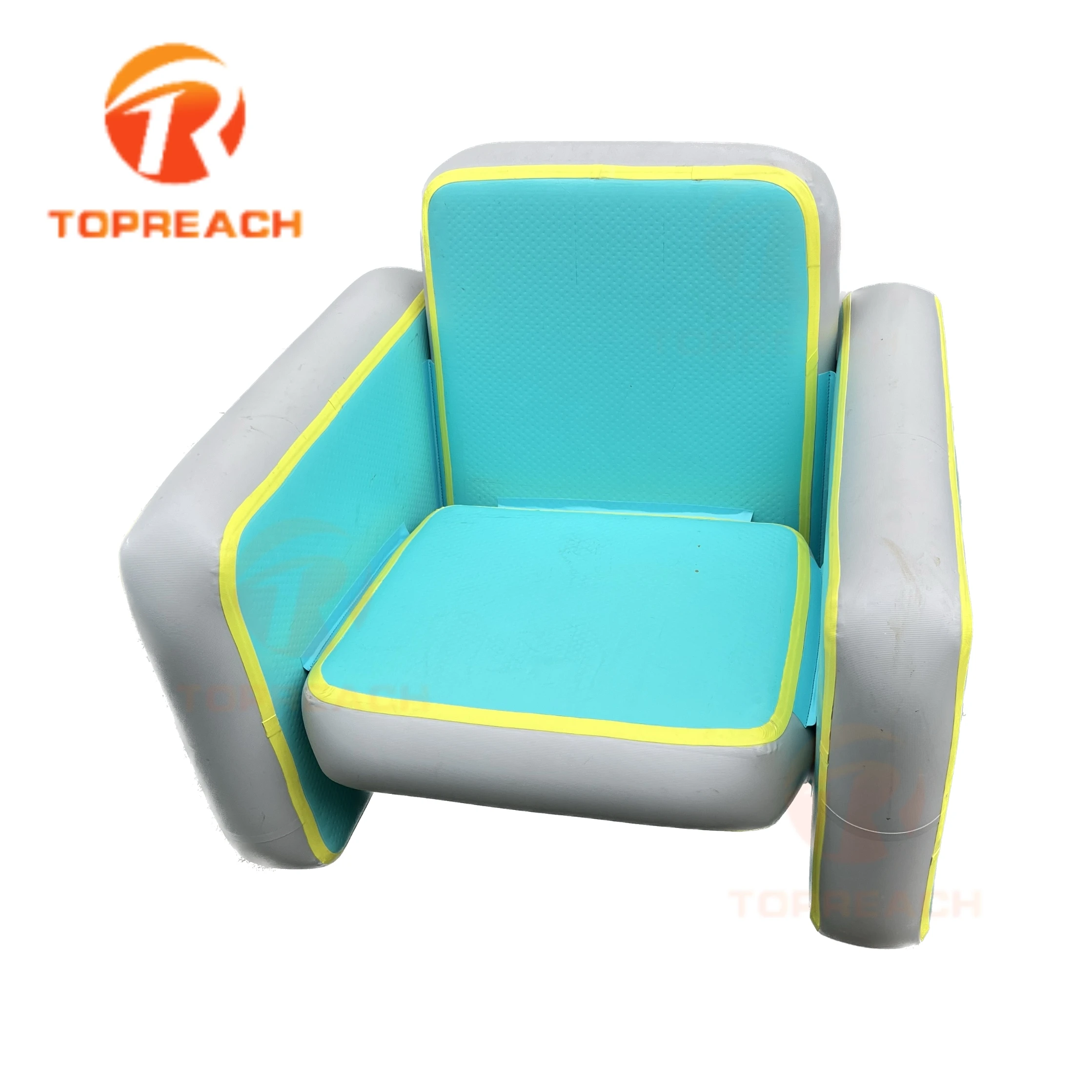 Manufacture customized color Drop Stitch inflatable chair popular inflatable sofa for inflatable dock float platform