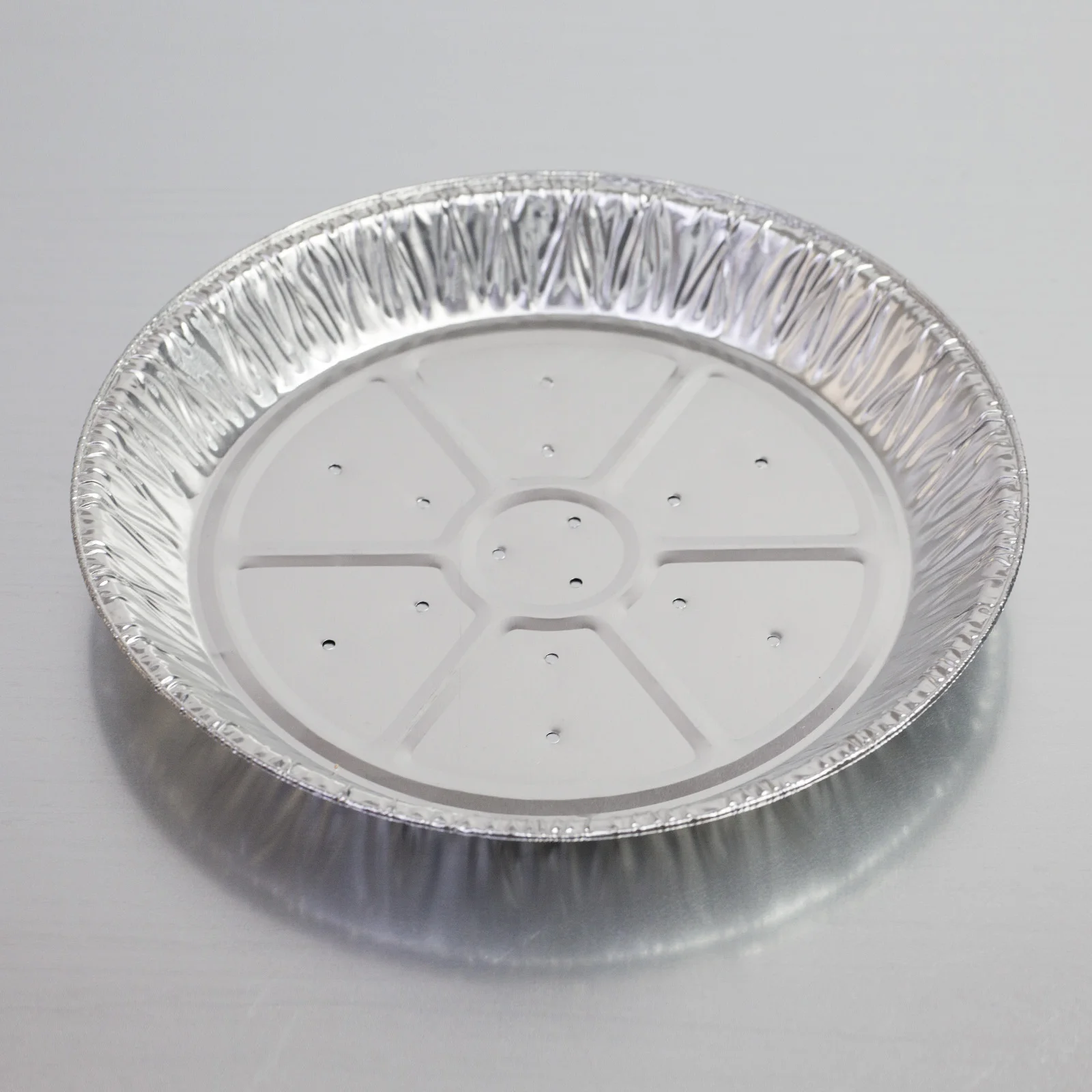 Disposable round aluminum foil pan pizza box 14 inch tin tray with clear plastic