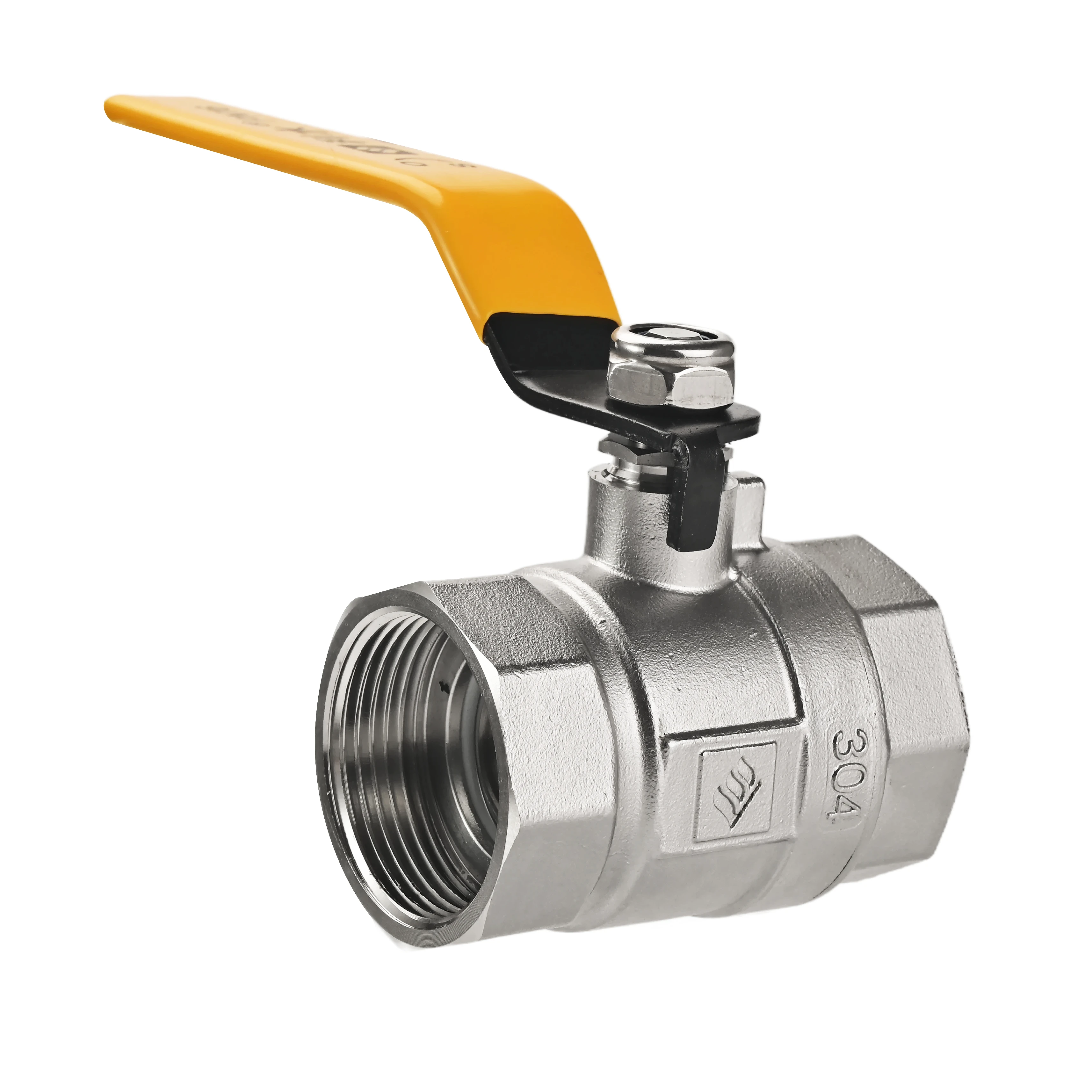 LISHUI ISO9001 approved blow-out proof stem ASME 2pc 2 pieces body Stainless steel ball valve for pipelines