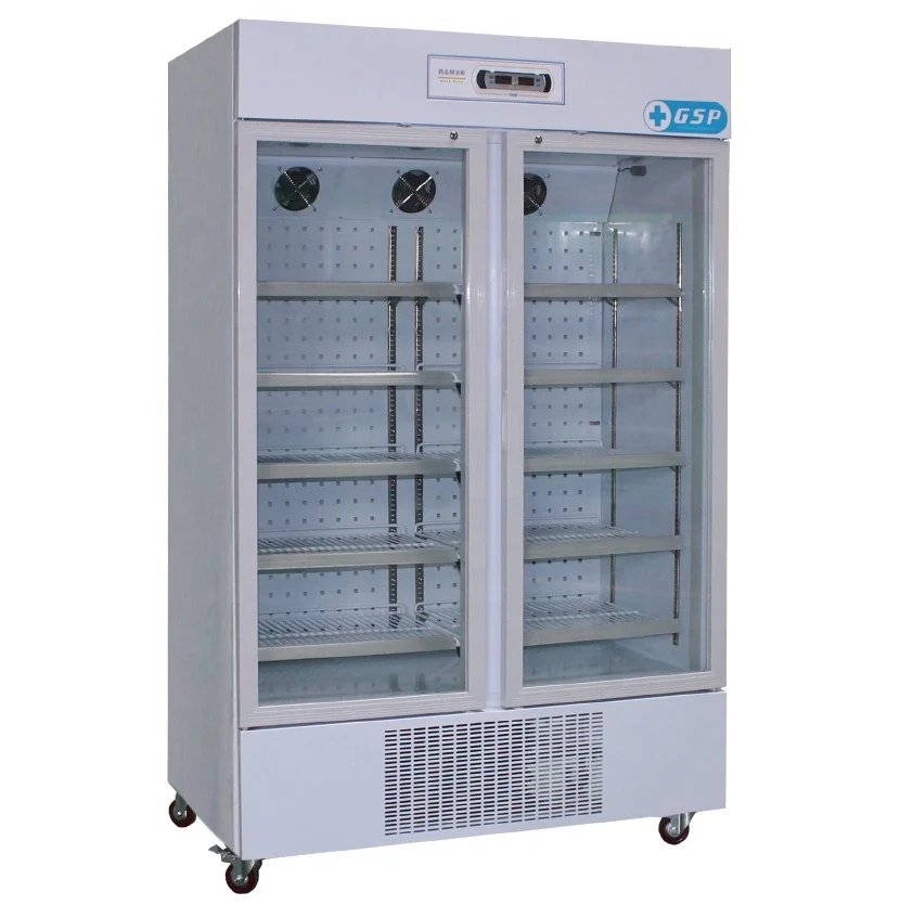 vaccine ultra low temperature lab free600liter 8-20C Glass Doors Medicine Refrigerators for Pharmacy 660L