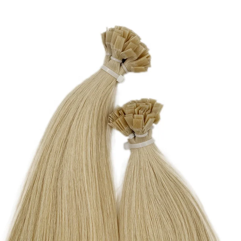 
Wholesale 100% Raw Virgin Hair Soft And Smooth Russian Human Keratin Flat Hair Extensions 