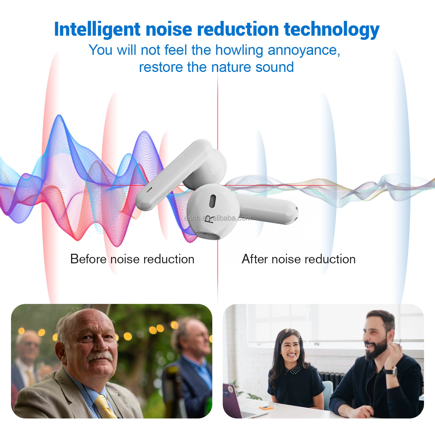 Hot Sale Health Care Products Audifonos Pro Hearing Aid Seniors Rechargeable with Noise Cancelling