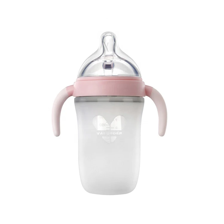 Guangzhou factory direct supply baby products silicone feeding bottle for new born baby