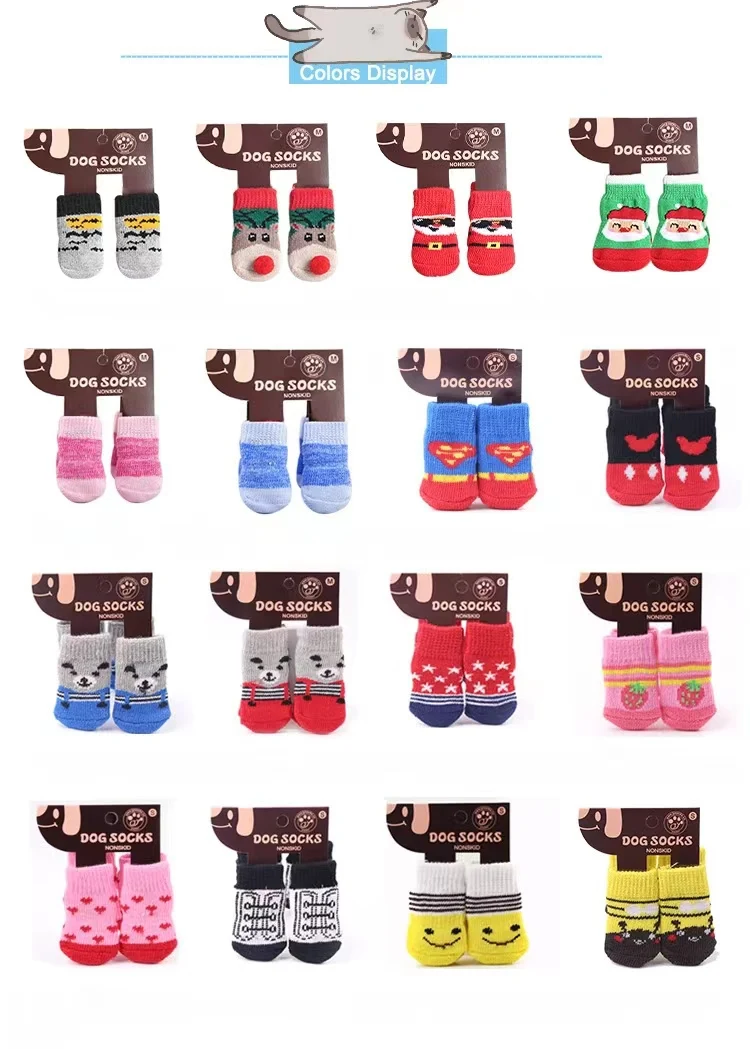 Factory Hot Selling  Mini Cutest Cotton Comfortable Pet Socks With Various Patterns for Dog